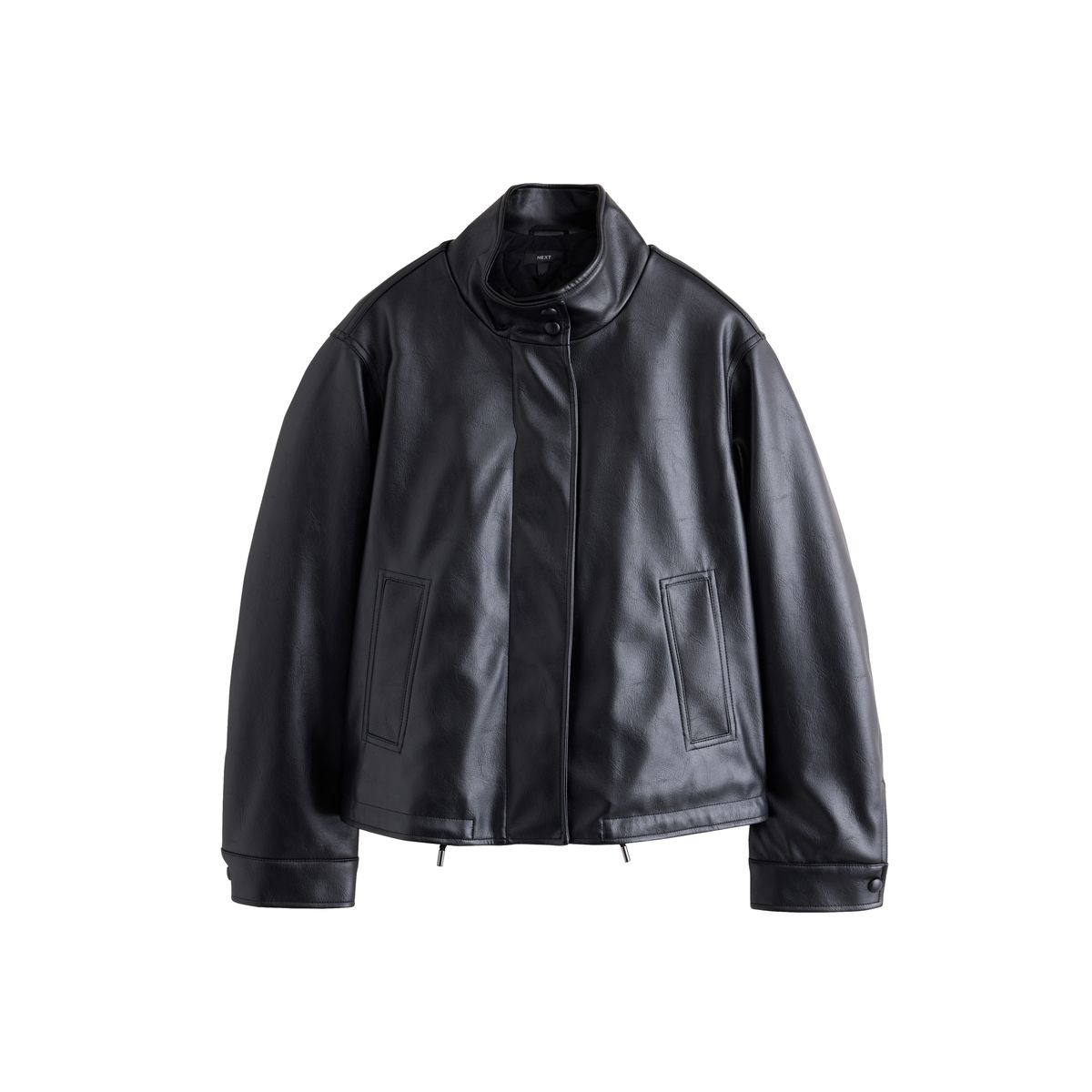 Veste en similicuir à col cheminée, NEXT