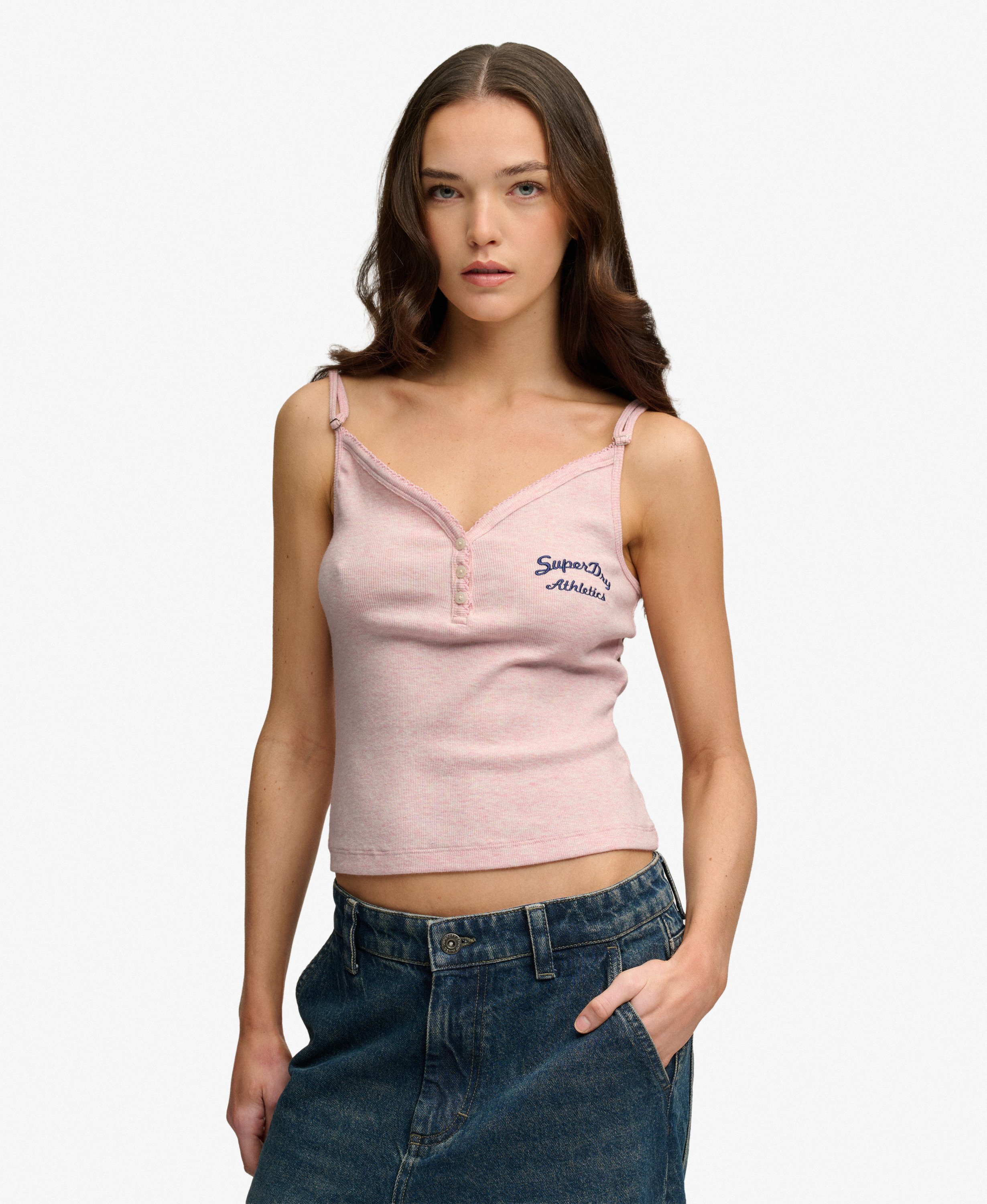 Top à bretelles Athletic Essentials avec boutons, SUPERDRY