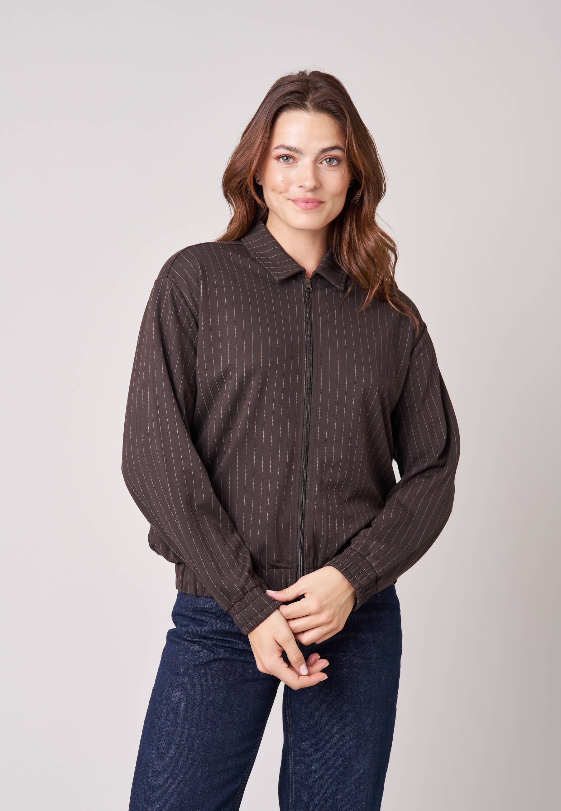 Blouson femme à fines rayures ALTHEA, DEELUXE