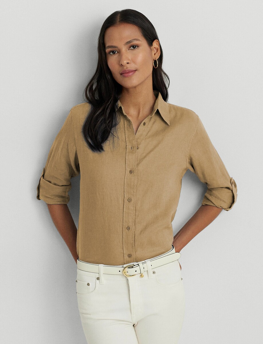 Linen Long Sleeve Shirt, LAUREN RALPH LAUREN