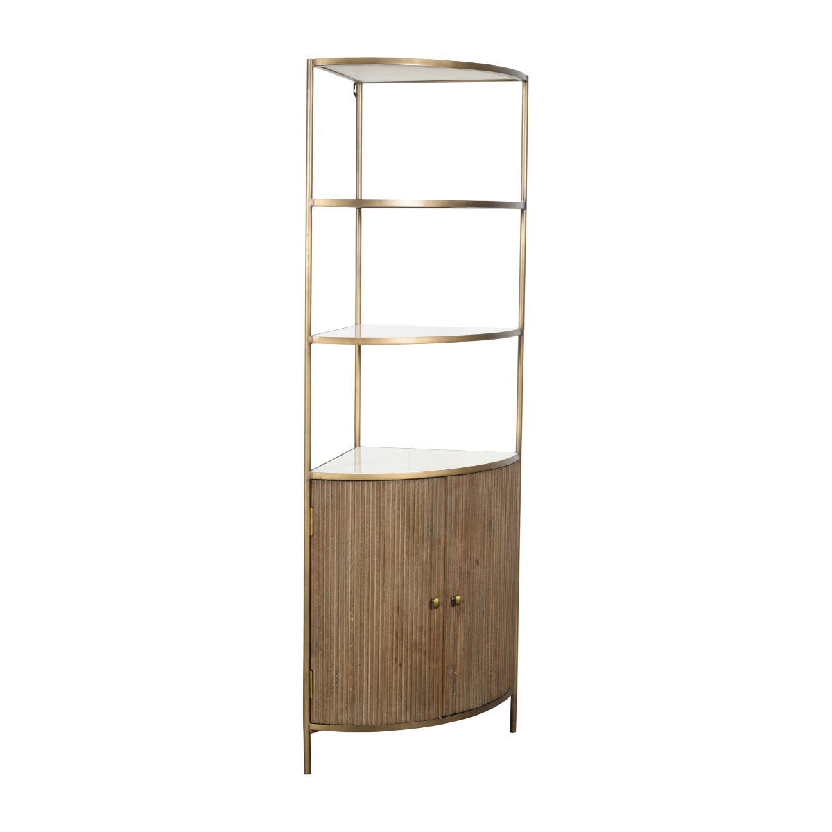 Etagère d'angle en bois massif BUREN, SIGNATURE
