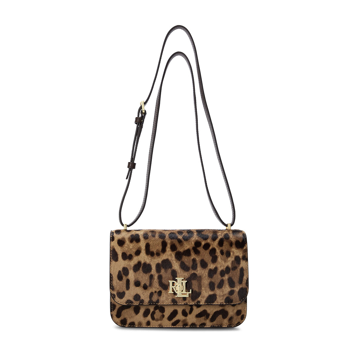 Sophee Leather Crossbody Bag in Leopard Print