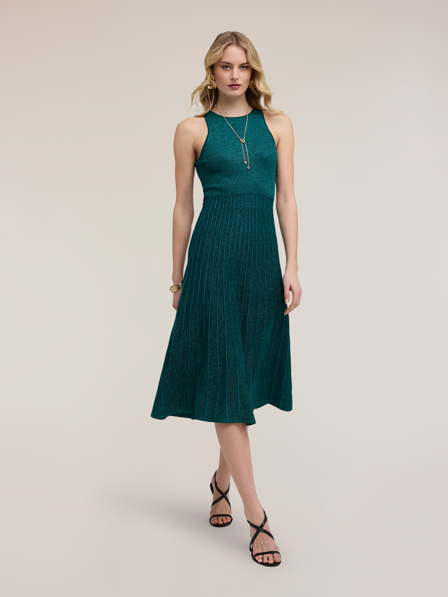 Robe évasée plissée, MOTIVI