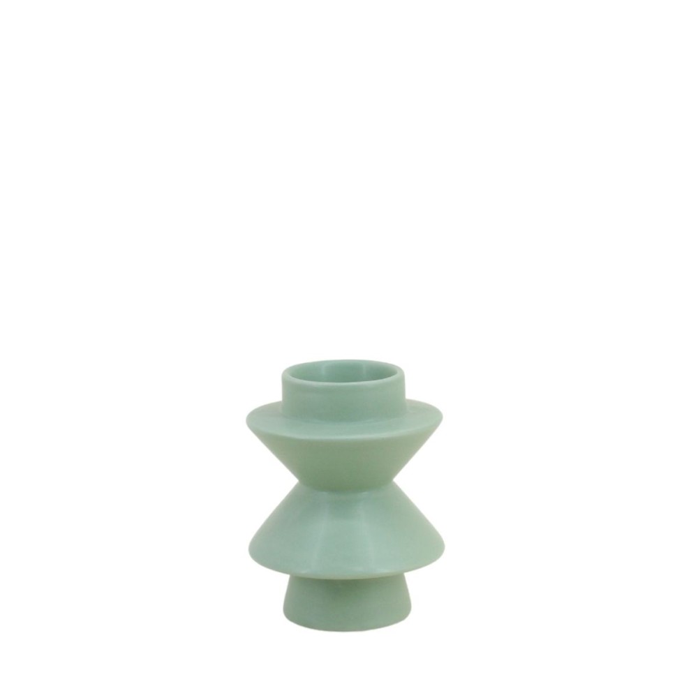 Bougeoir moderne en dolomite 13,8x10,8cm, ORNAMI