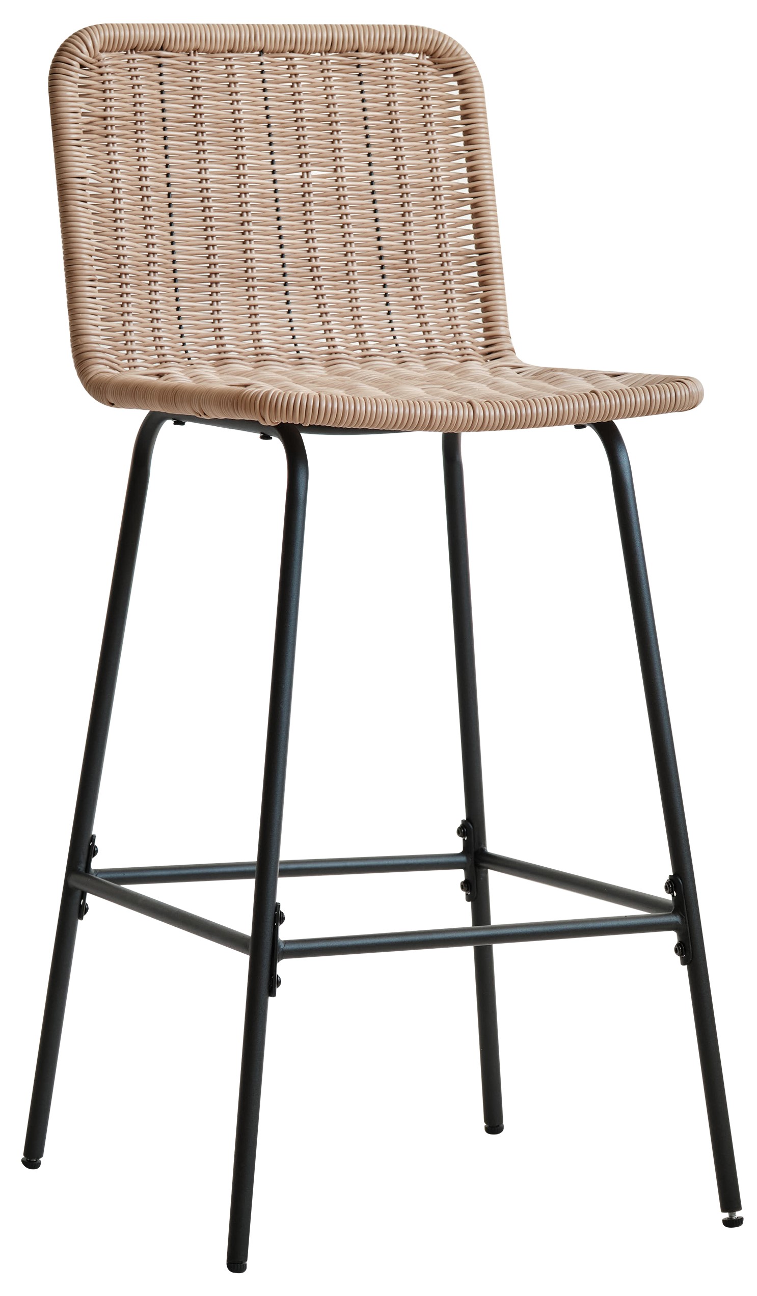 Lot de 2 tabourets de bar en fibres, BANGKOK, NORDLYS