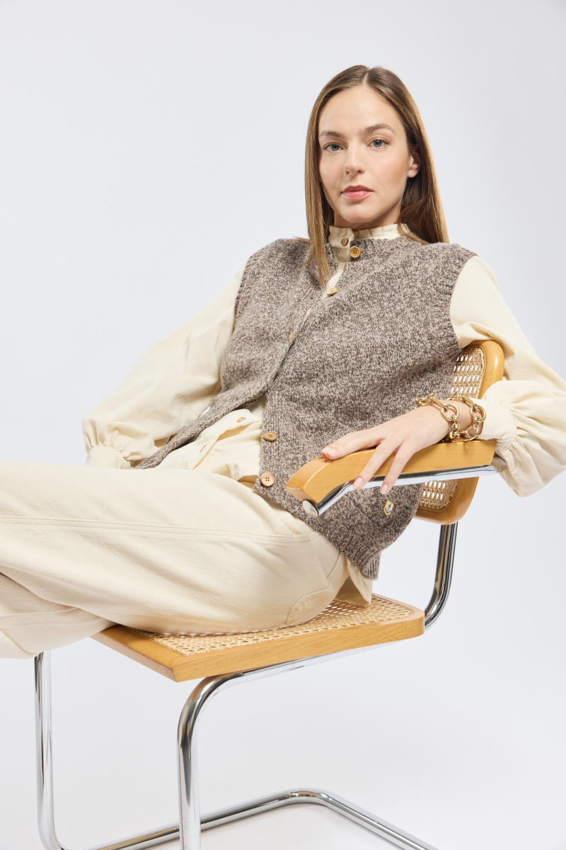 Cardigan sans manche Héritage en laine HERITAGE, ARMOR-LUX