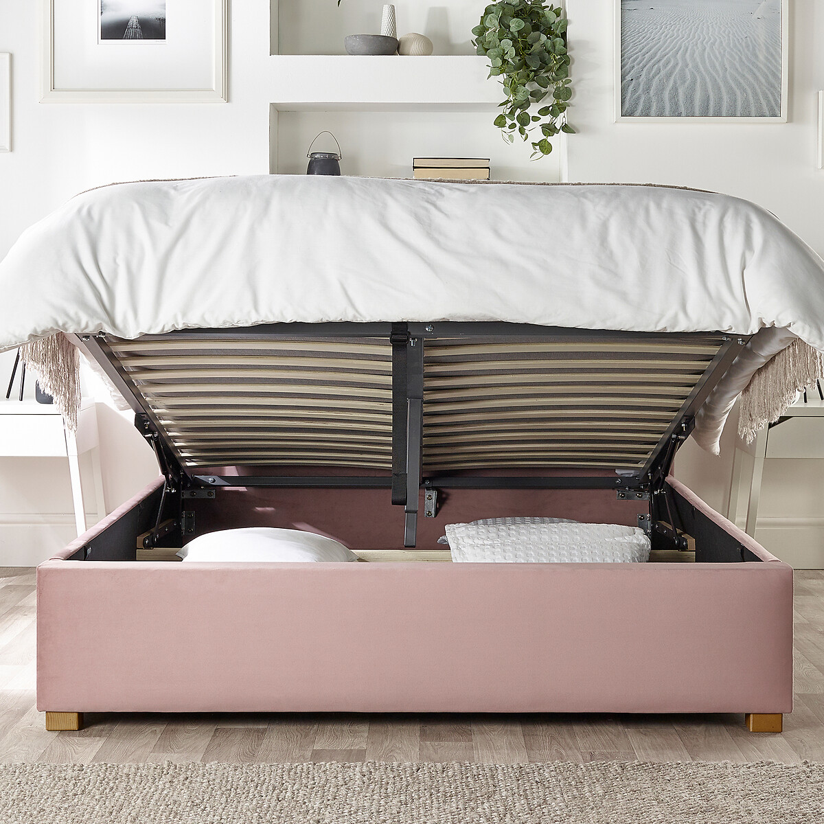 Catherine Lansfield Soho Wing Ottoman Bed - FREE DELIVERY