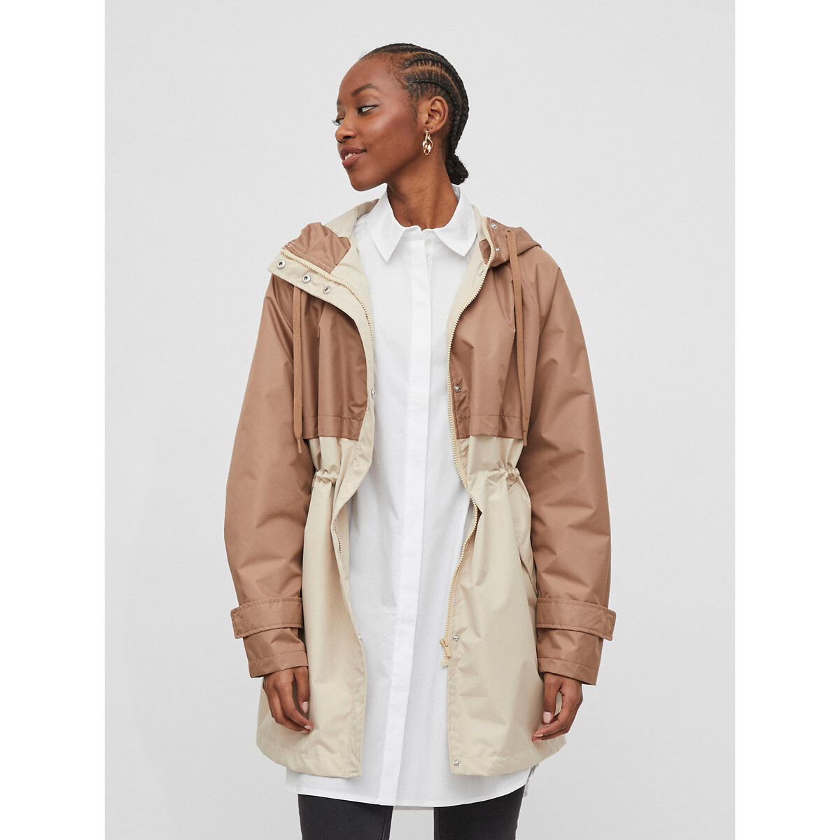 mid length womens raincoat