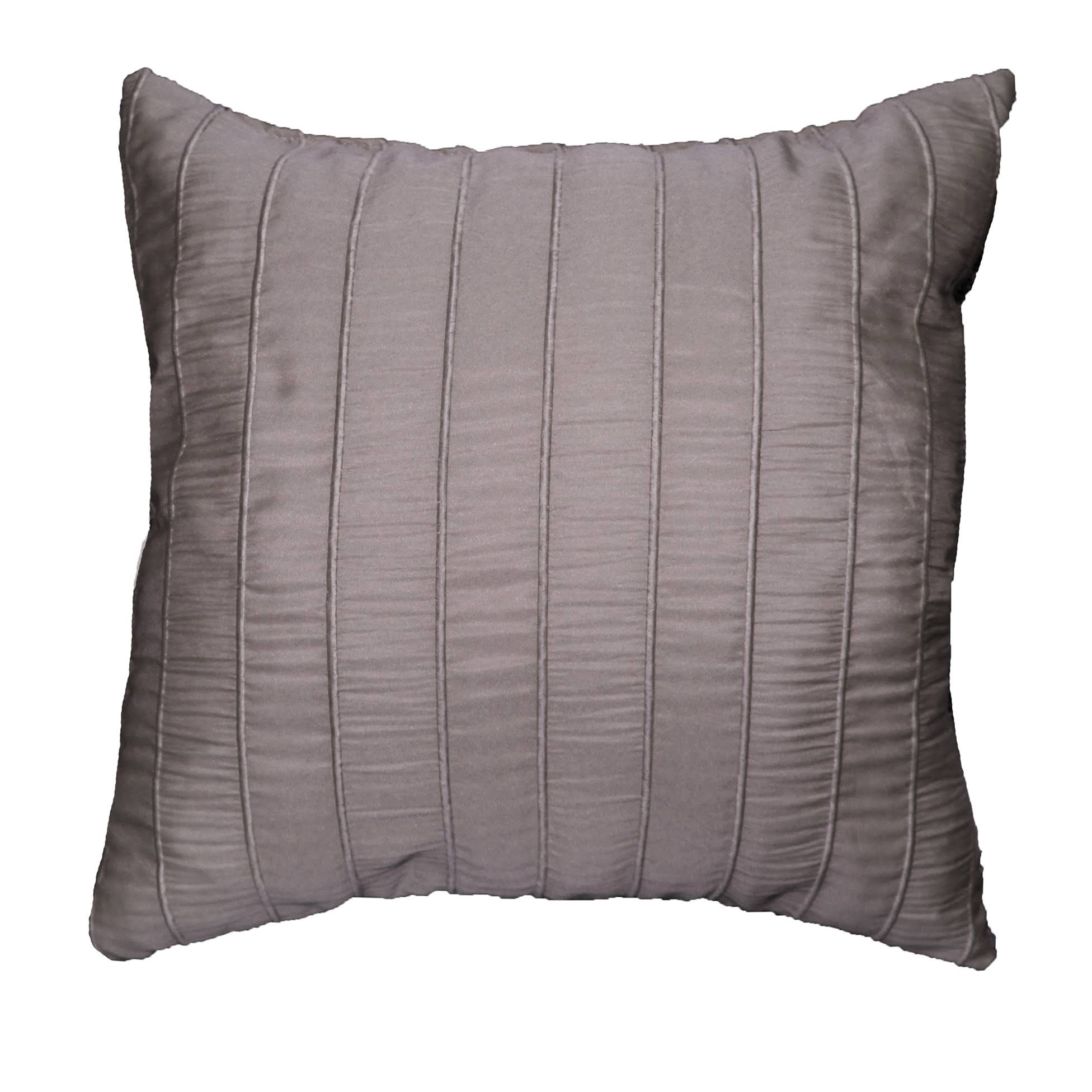 Coussin Jacquard Rayures Crash Lineo Taupe 40 x 40 cm, EDEN