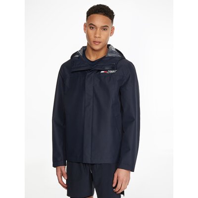Essential Recycled Windbreaker with Logo Print and Hood TOMMY HILFIGER