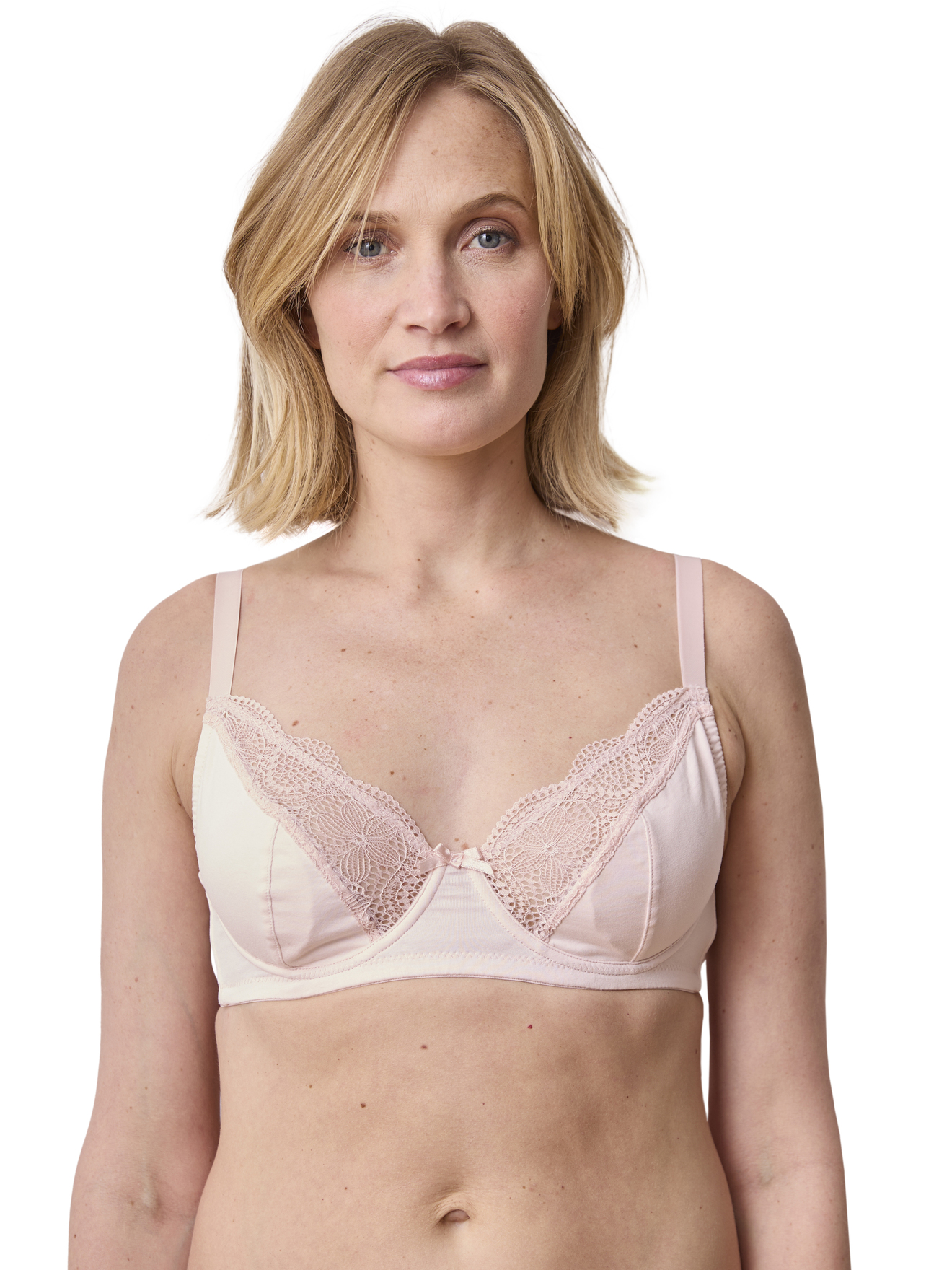 Lot de 2 soutiens-gorge grossesse coton biologique et dentelle, VERTBAUDET