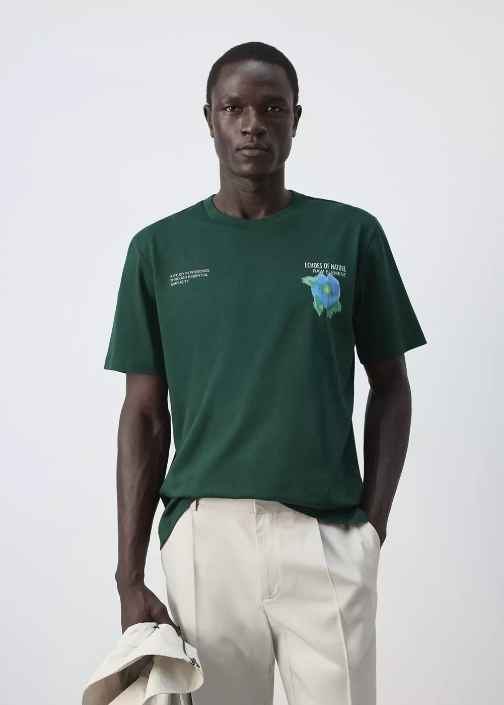 T-shirt 100 % coton imprimé, MANGO MAN