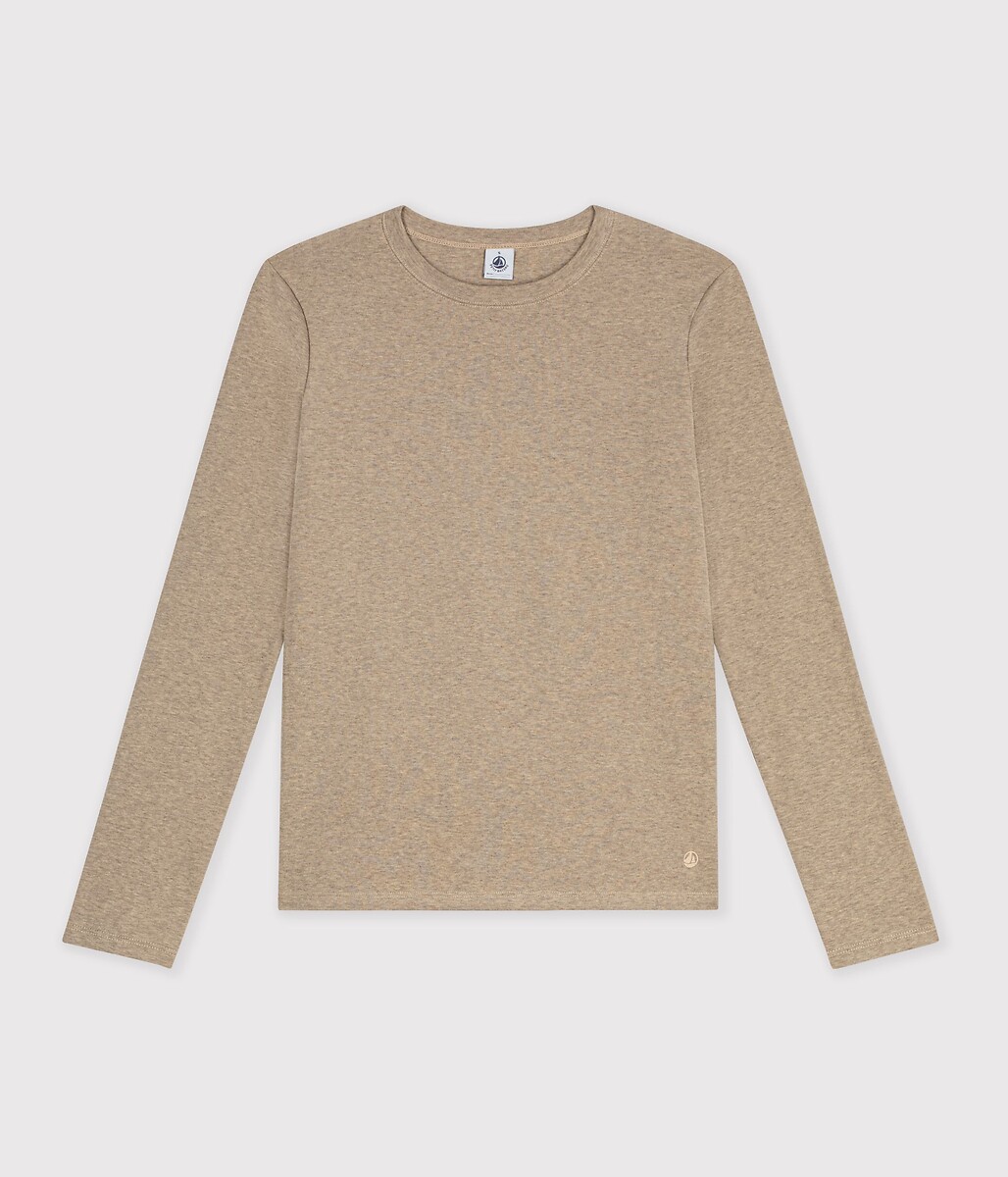 T-shirt col rond, manches longues, PETIT BATEAU