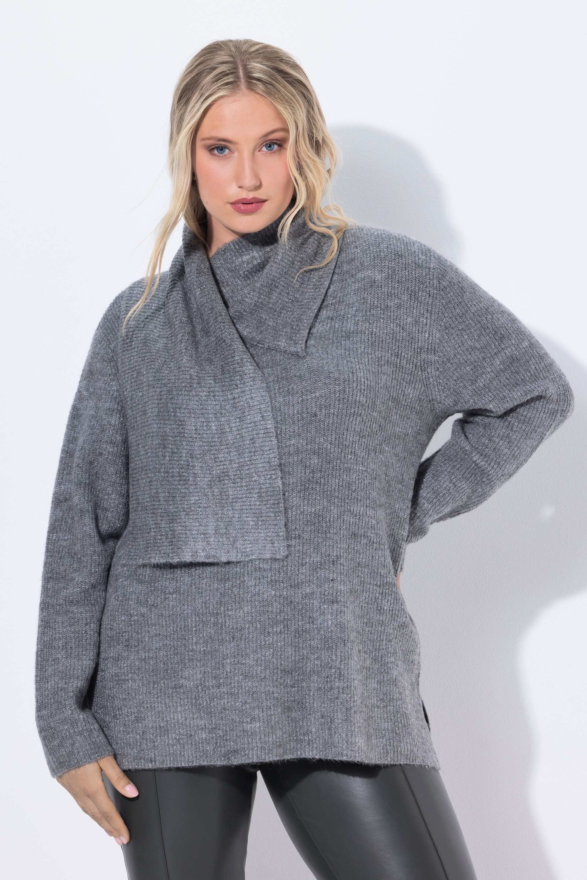 Pull en maille côtelée à manches longues, ULLA POPKEN