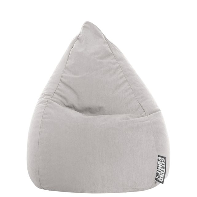 Pouf Easy XXL Saumon Sitting Point - Rempli Perles Polyéthylène, Microfibre Souple, 300L, Fabriqué En Allemagne