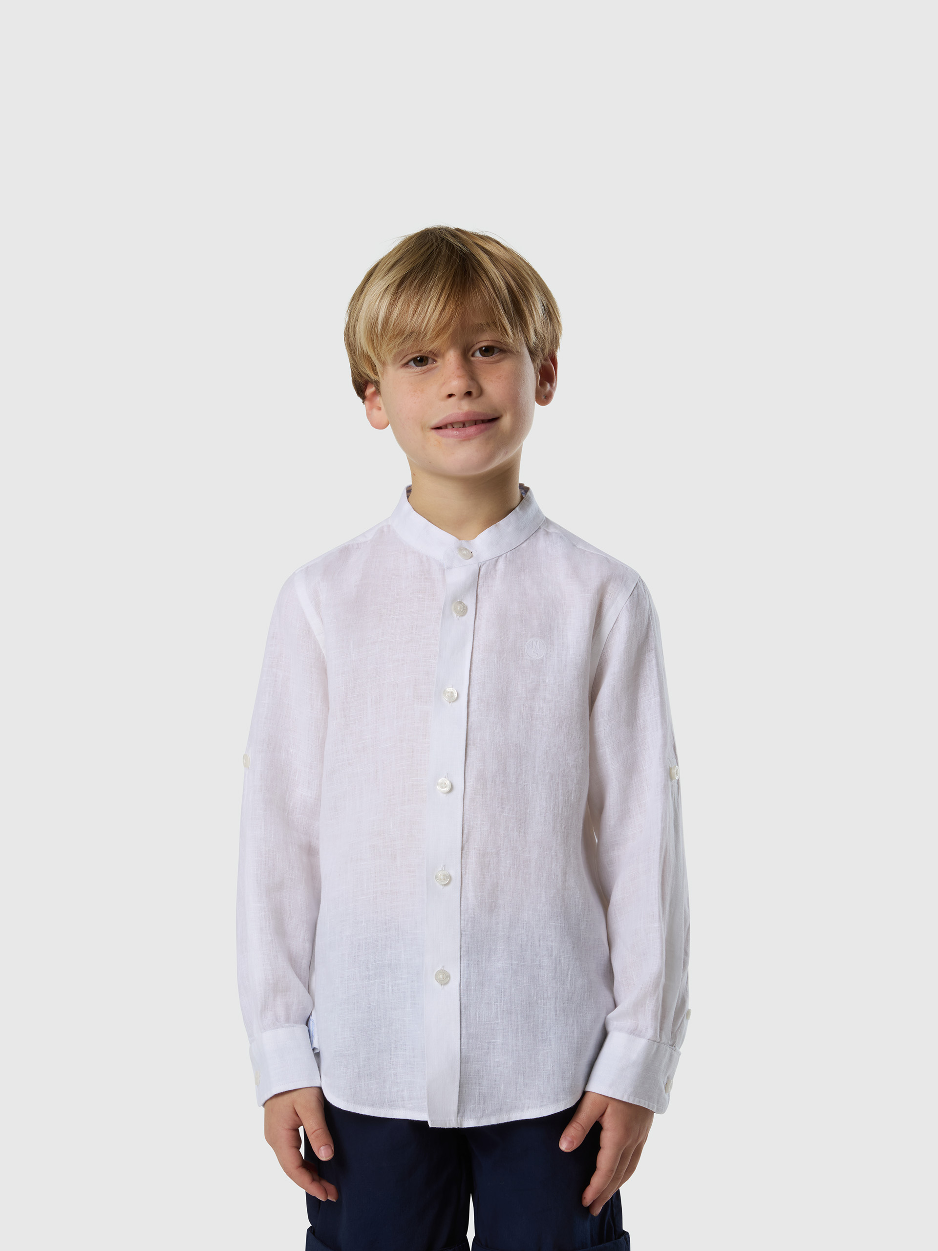 Chemise en lin à col mandarin, NORTH SAILS
