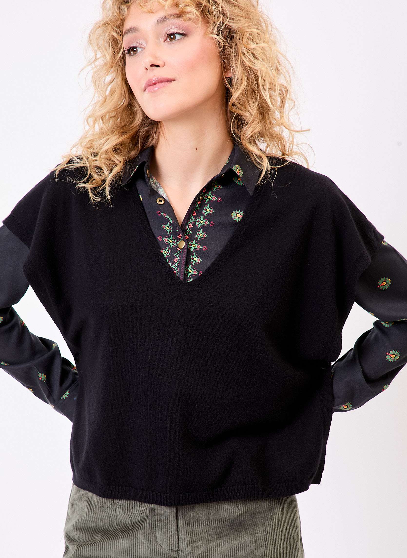 Pull maille sans manche SATINKA, LA FIANCÉE