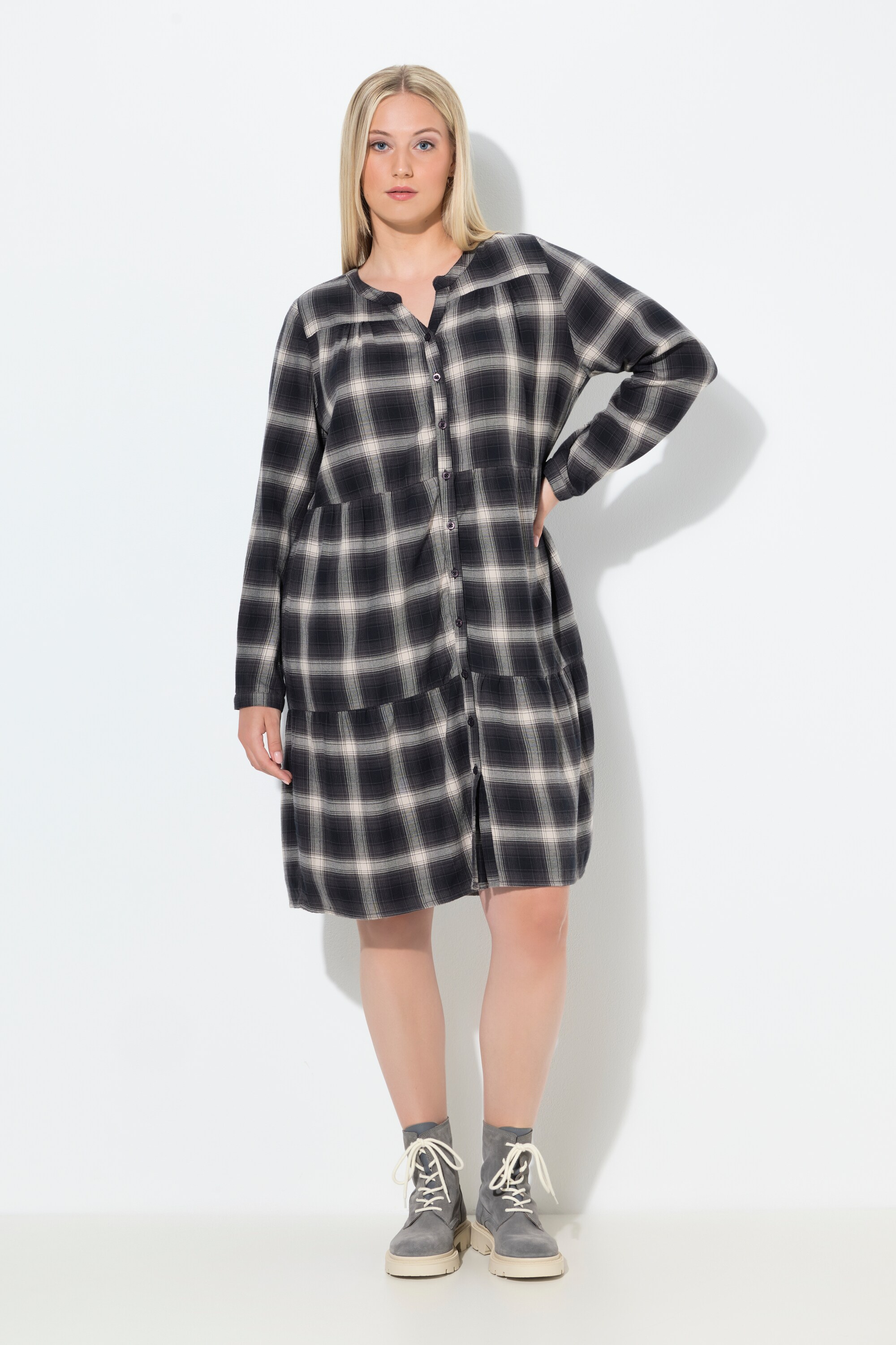 Robe trapèze à carreaux, ULLA POPKEN
