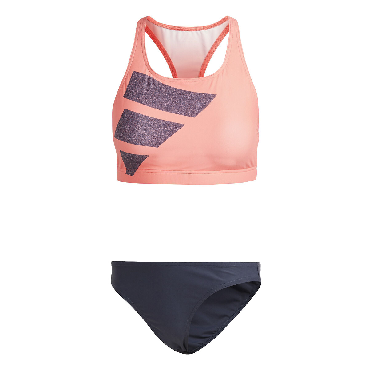 toetje Concurreren Hoofdstraat 2-delige bikini roze/grijs Adidas Performance | La Redoute