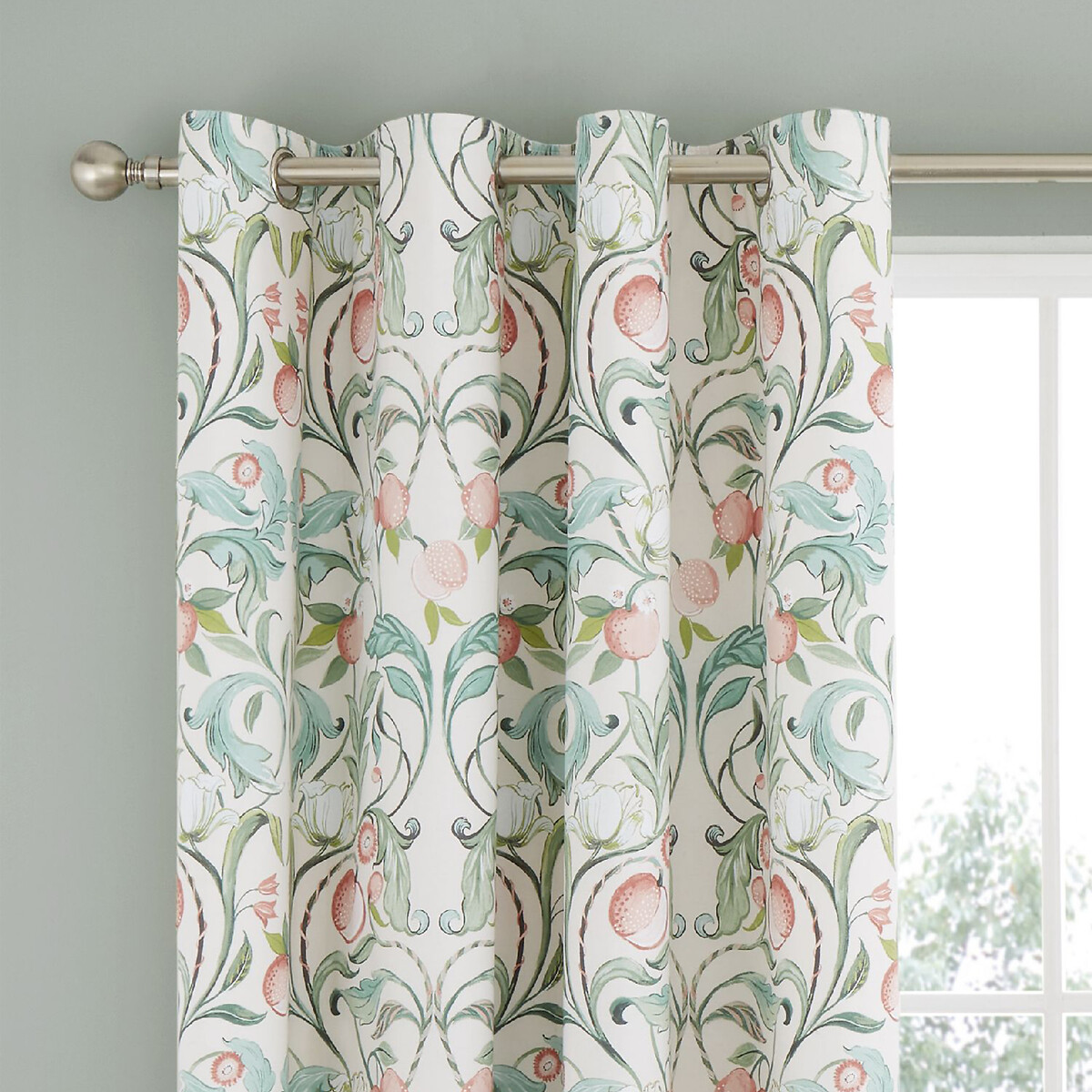Clarence Floral Lined Eyelet Curtains, CATHERINE LANSFIELD