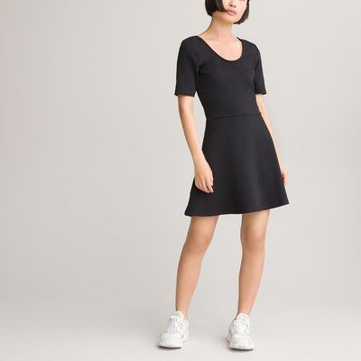 Cotton Mix Dress with Short Sleeves, 10-18 Years LA REDOUTE COLLECTIONS