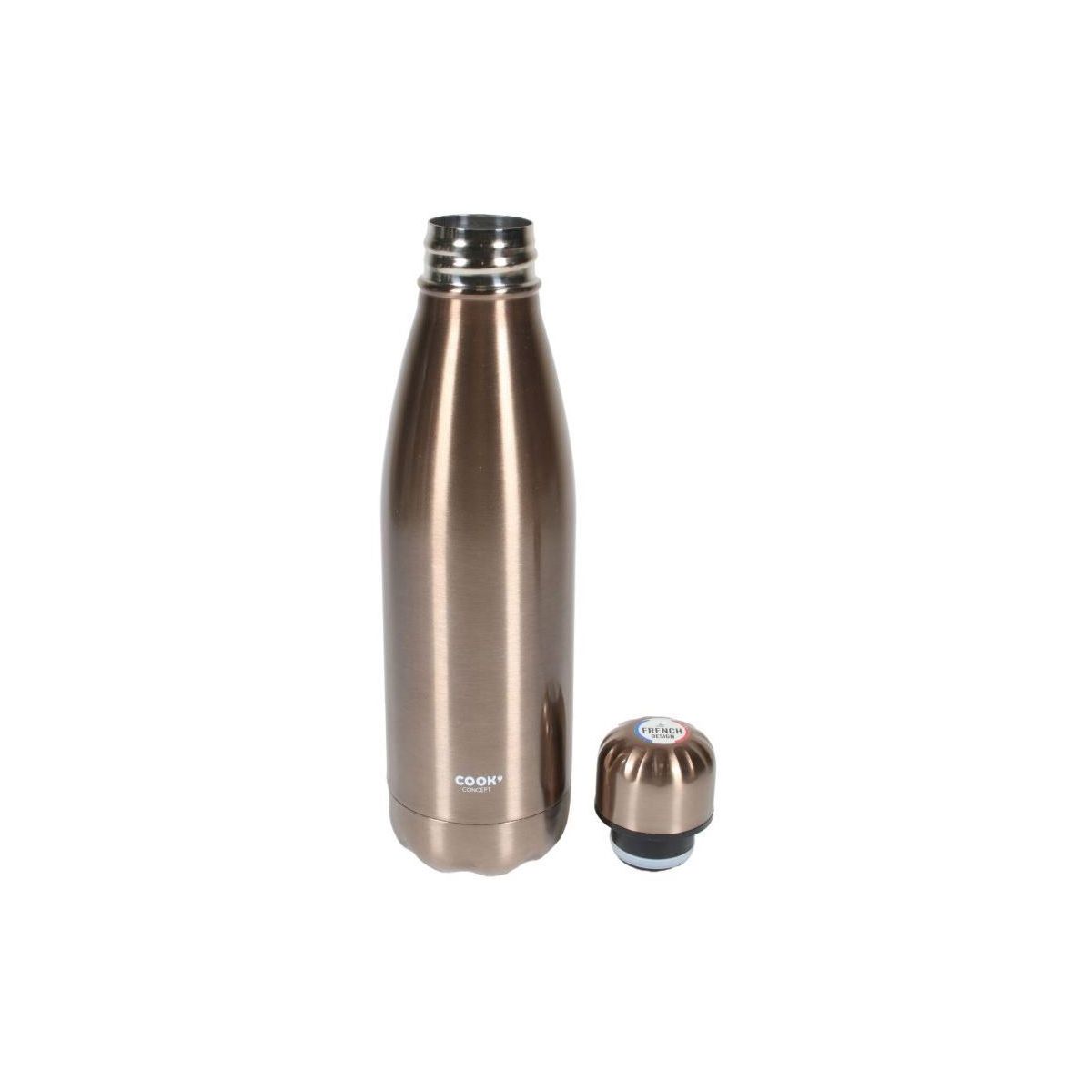 Bouteille isotherme de transport rose dore 500 ml, COOK CONCEPT