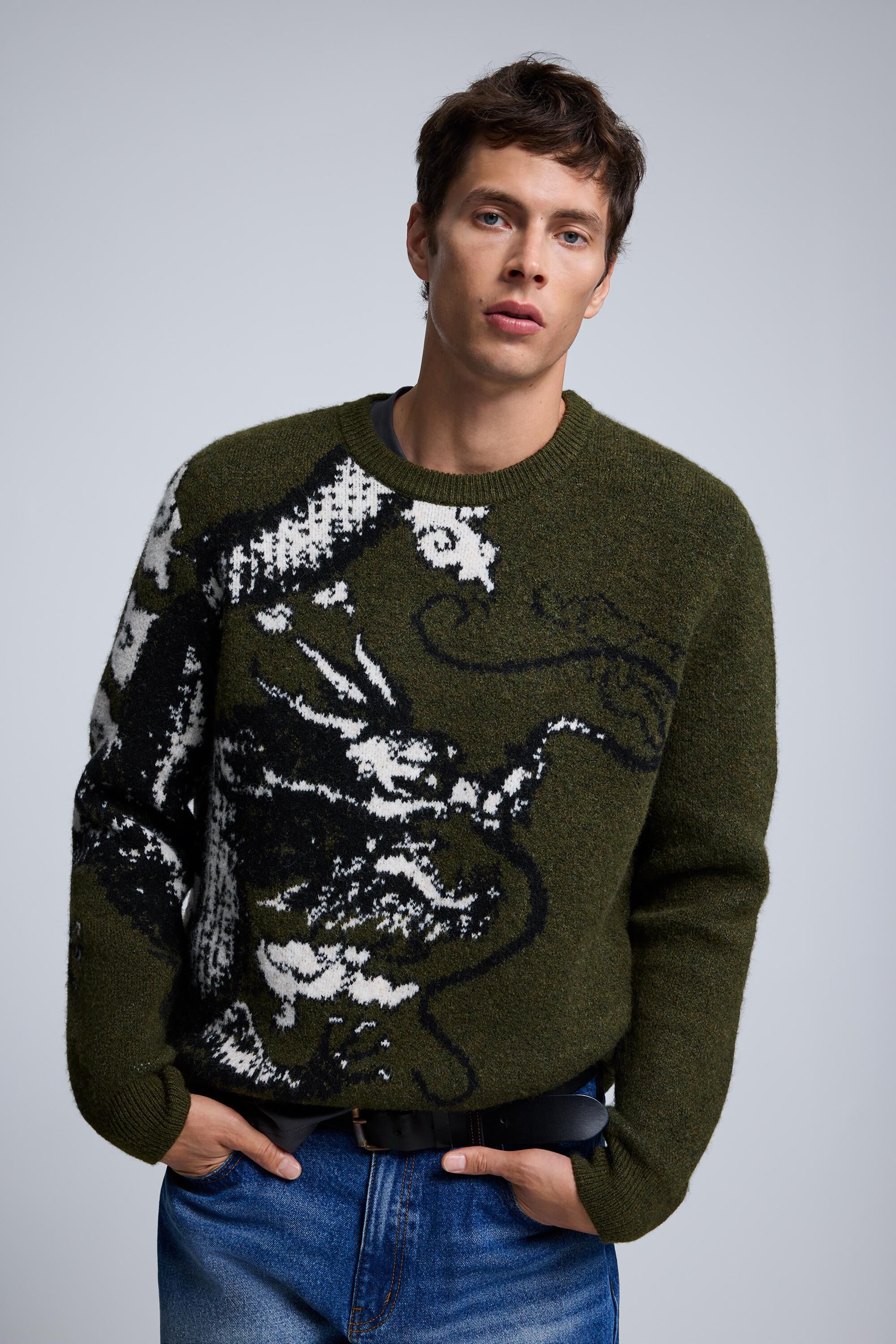Pull jacquard imprimé, DESIGUAL