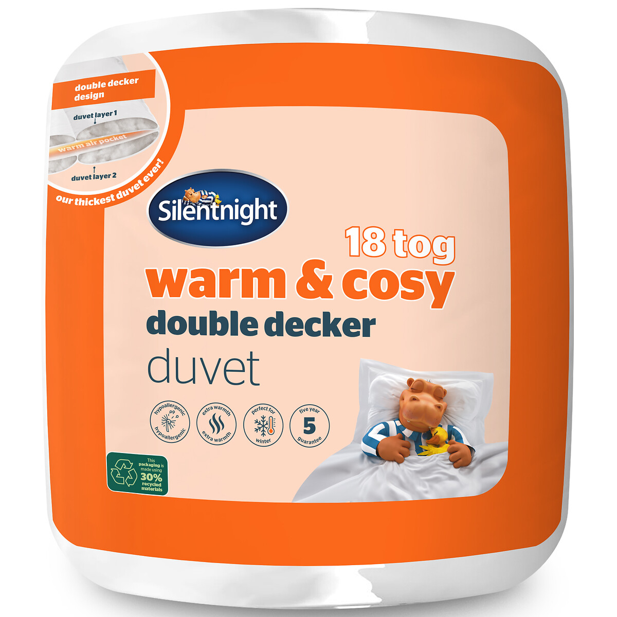 Warm and Cosy Duvet - 18 Tog, SILENTNIGHT