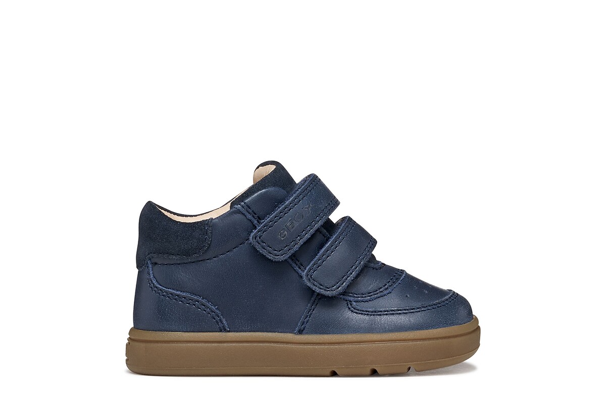 Kids Biglia Touch 'n' Close Leather Trainers, GEOX
