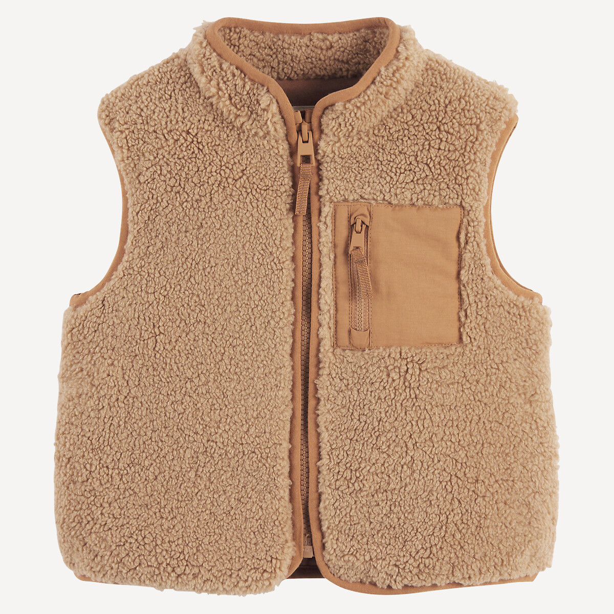 Gilet sans manches en sherpa, fermeture zippée, LA REDOUTE COLLECTIONS