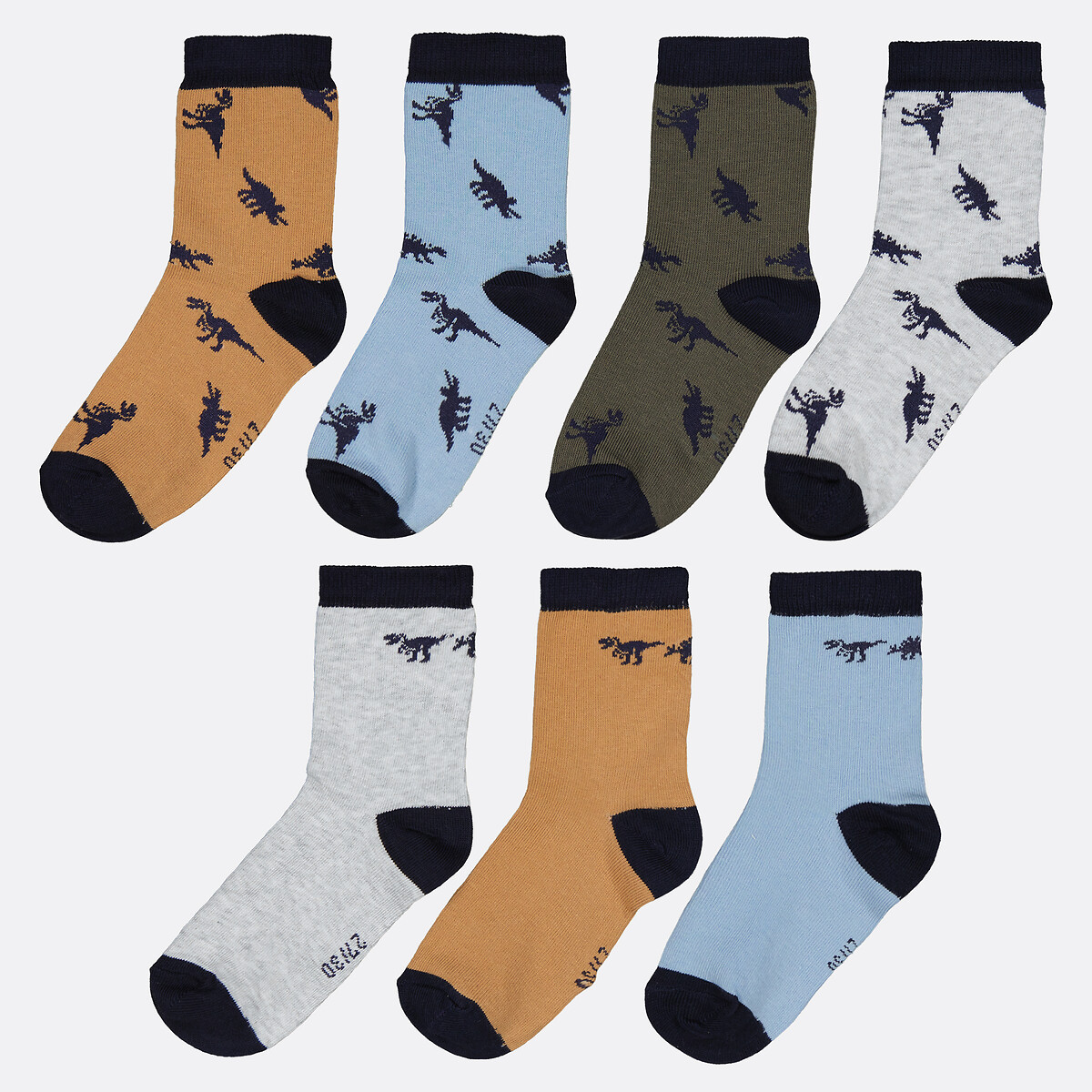 Lot de 7 paires de chaussettes, motif dinosaures, LA REDOUTE COLLECTIONS