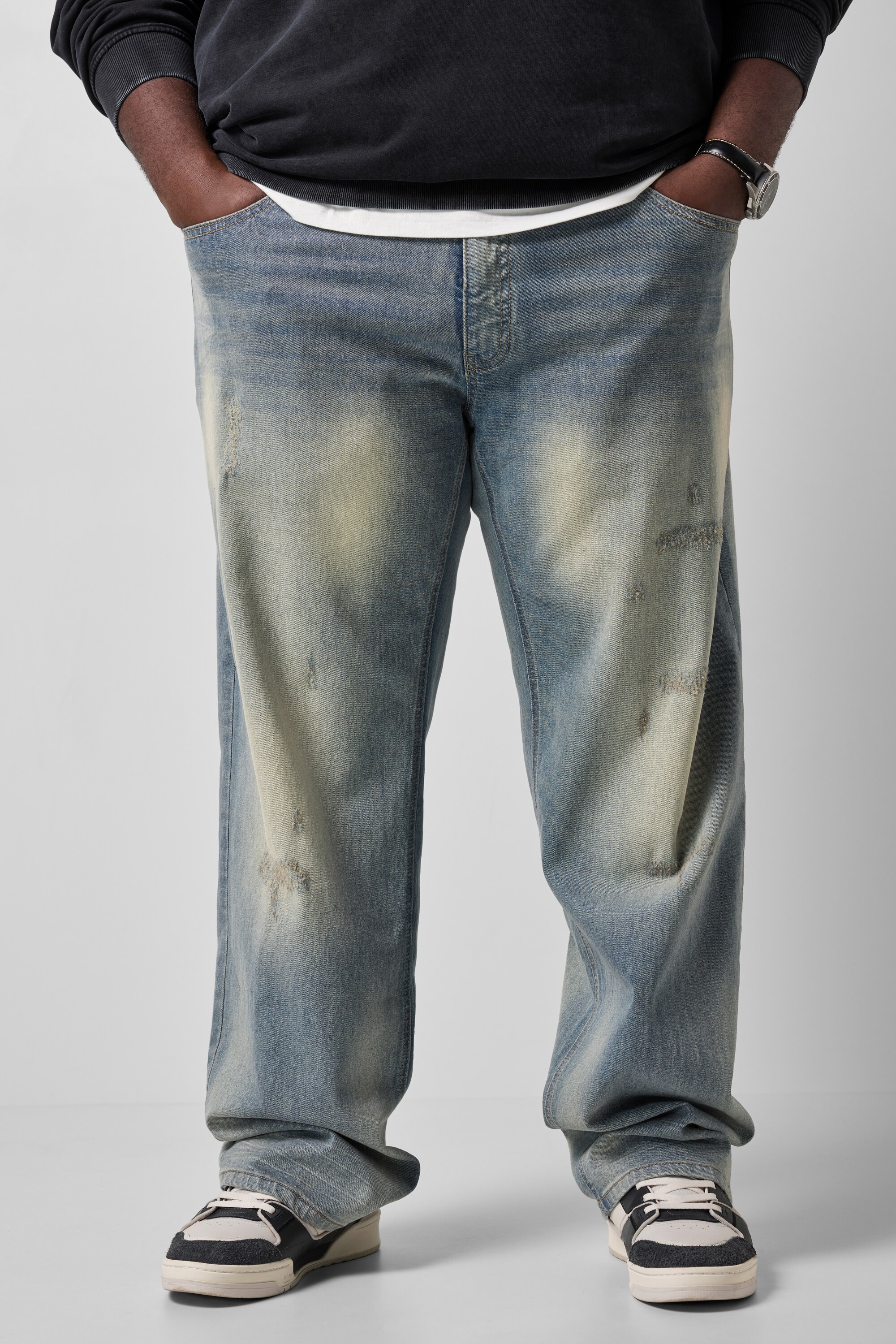 Jean en denim délavé, STHUGE