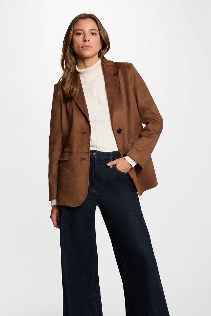 Blazer en suédine, MORGAN