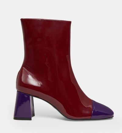 Bottines Vernies Bicolores Gaela Talon Flare, STUDIO CELESTE