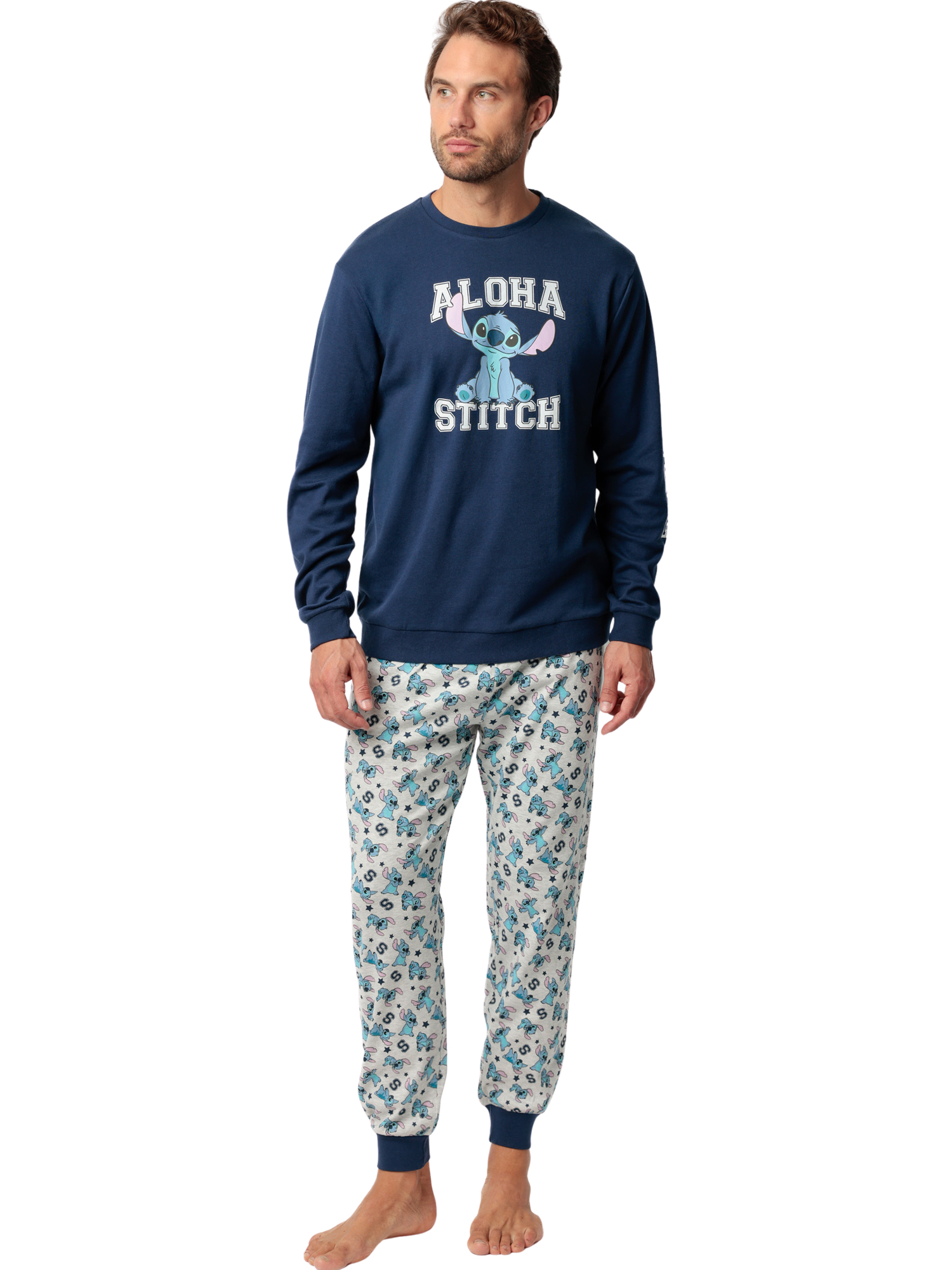 Pyjama velours pantalon top manches longues Aloha Stitch Disney, ADMAS