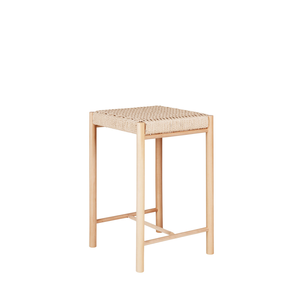 Tabouret de bar en bois et corde H66,5cm- ABANO, HOUSE NORDIC