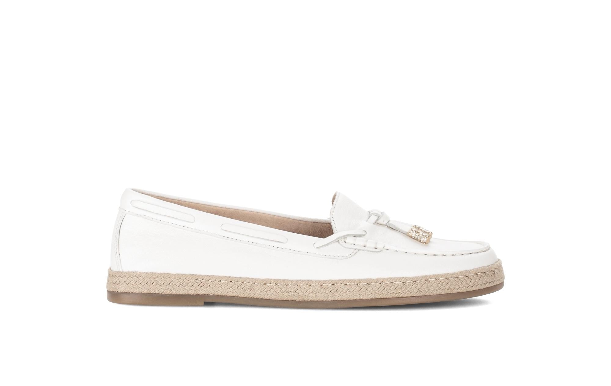 Mocassins en cuir à talon compensé, GABOR