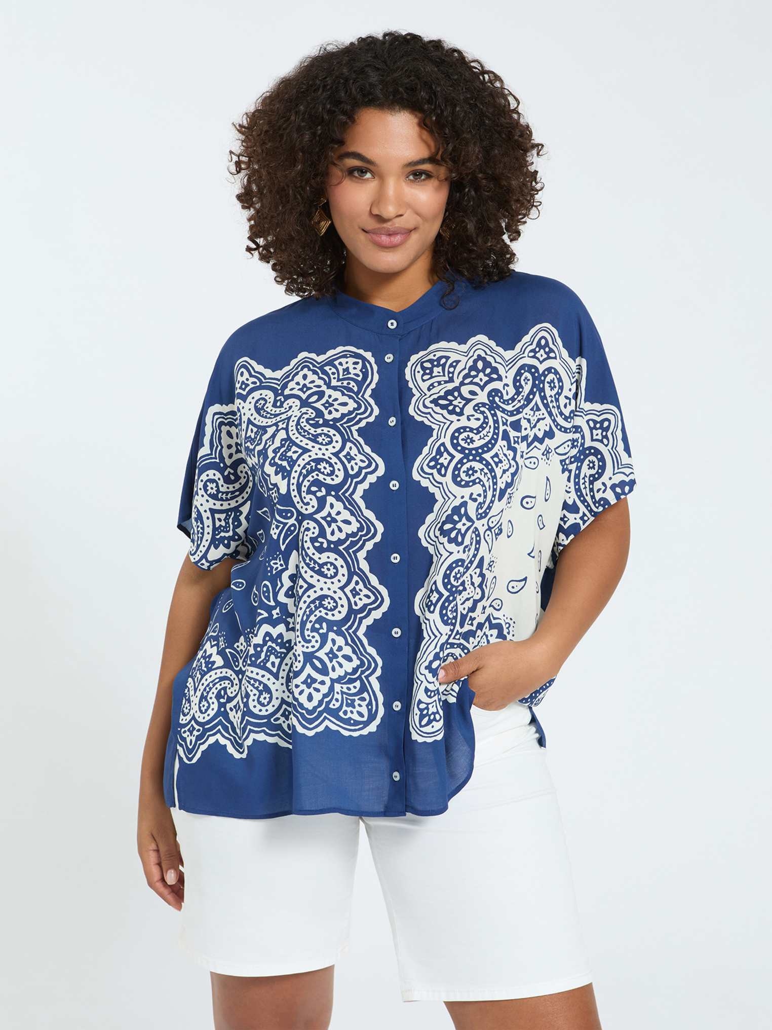 Blouse imprimé bandana, FIORELLA RUBINO