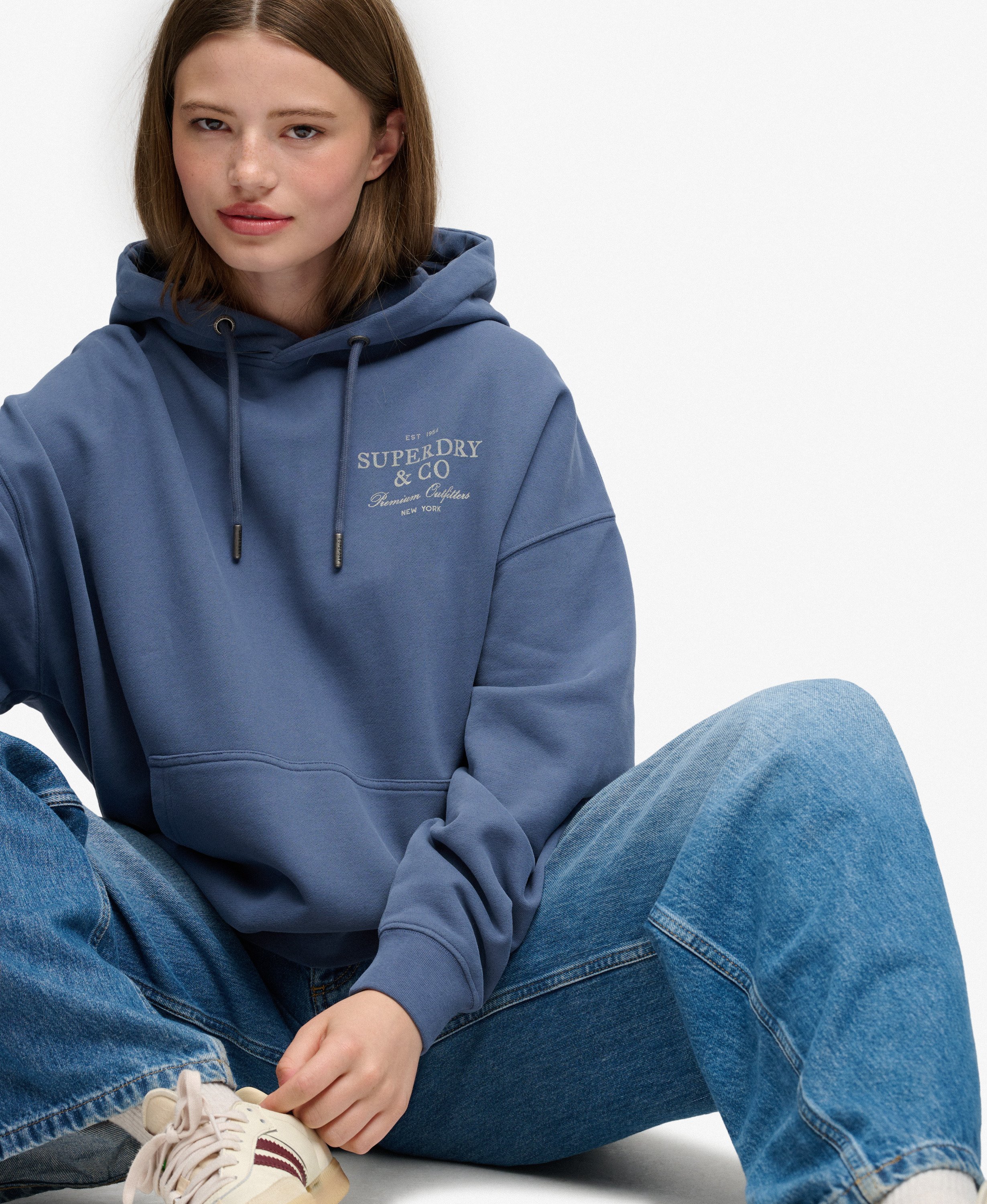 Sweat à capuche Luxe Casual Coupe Décontractée, SUPERDRY