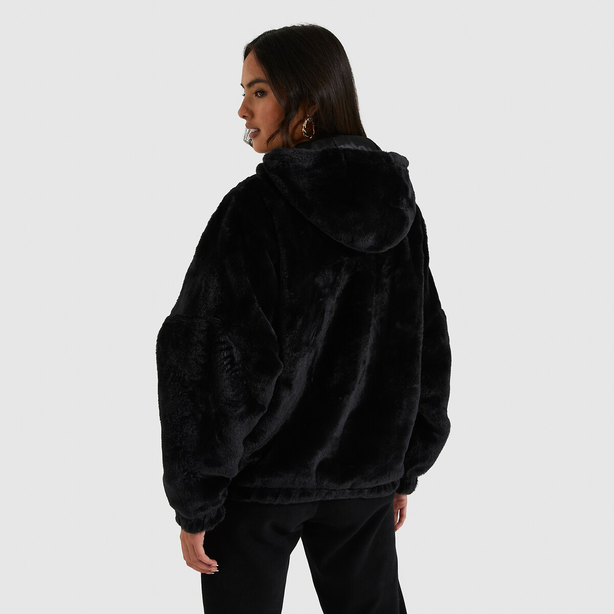 Ellesse faux sales fur hoodie