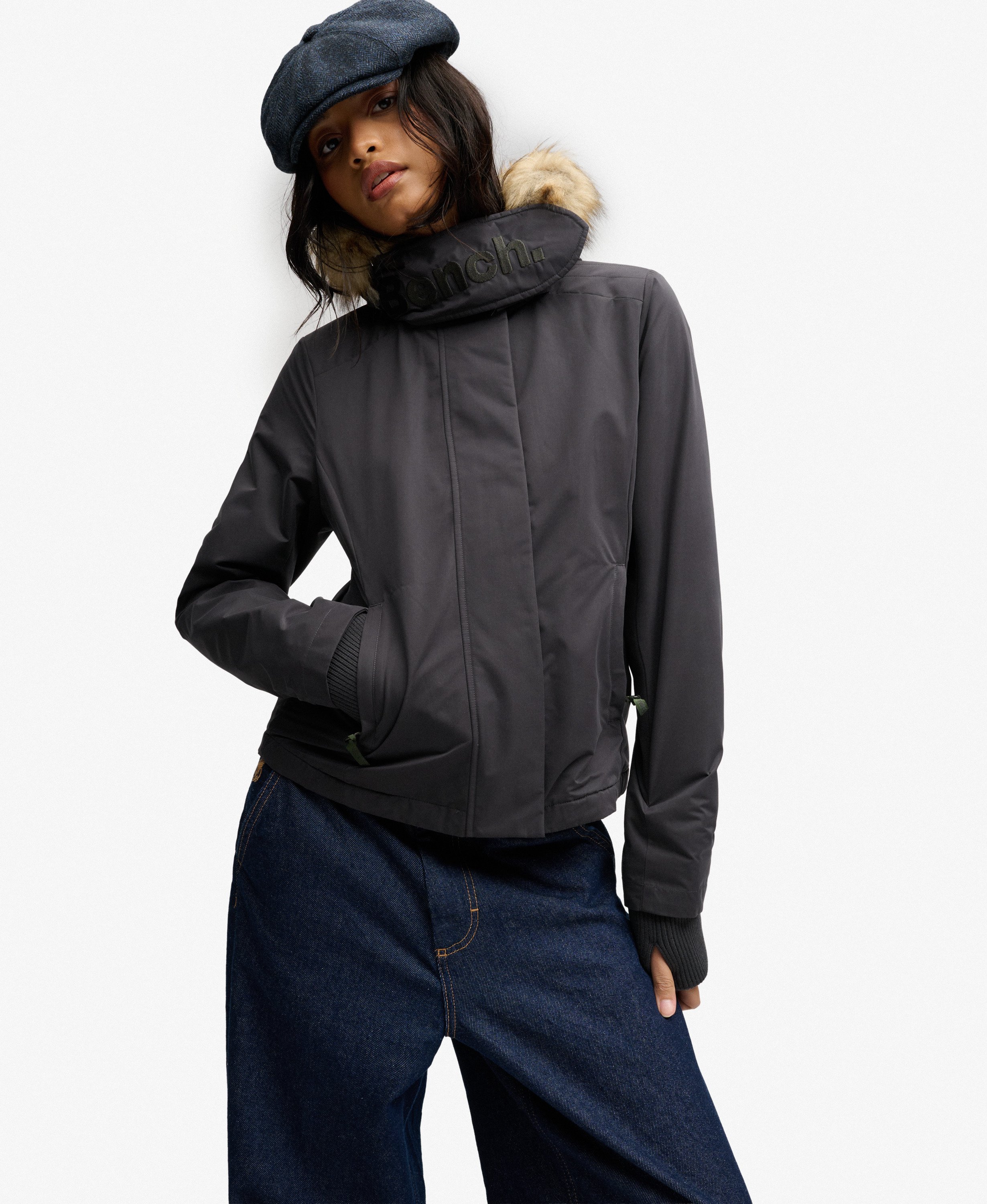 Veste Coupe-vent Bench à Capuche en imitation Fourrure, SUPERDRY
