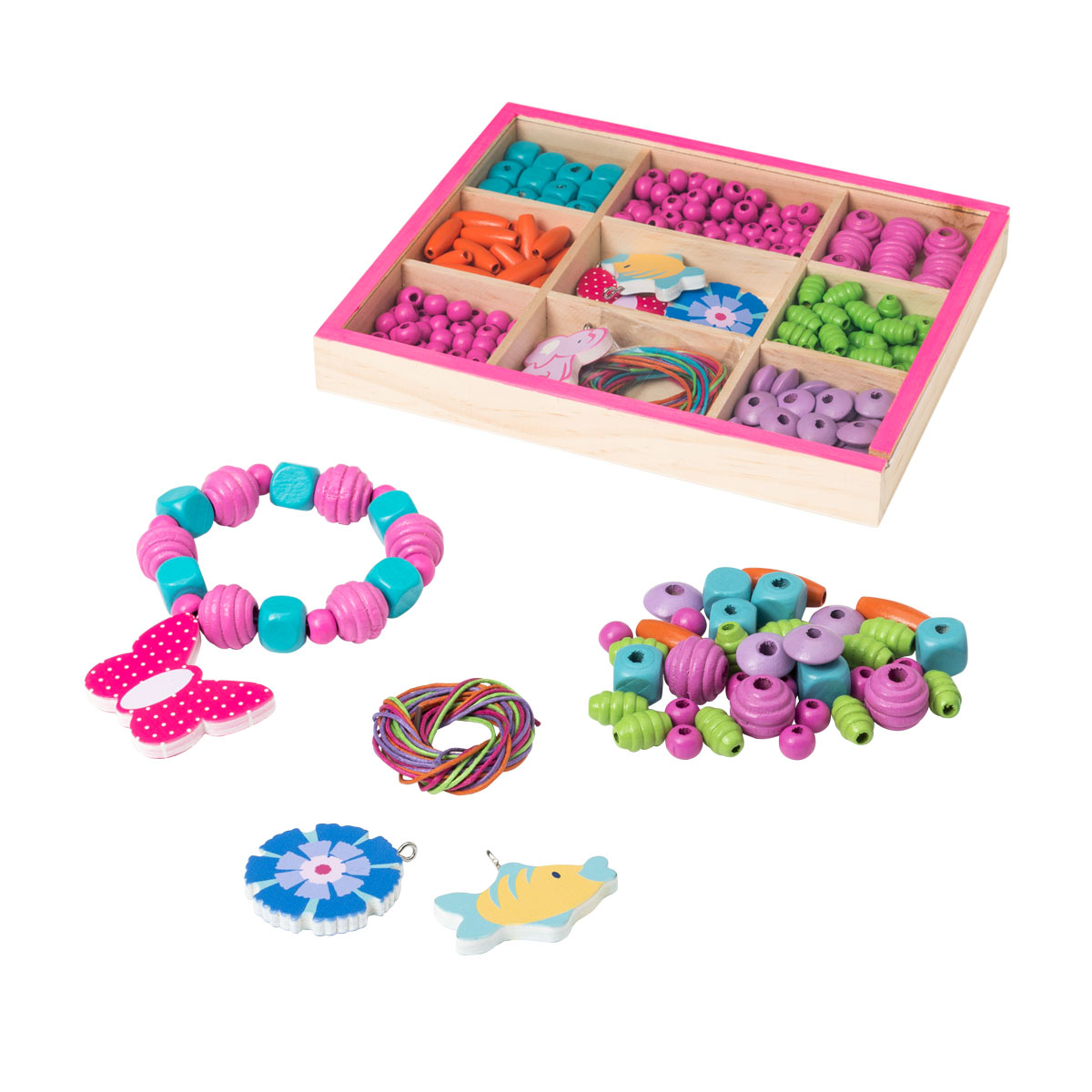 Coffret 200 perles en bois, OXYBUL 