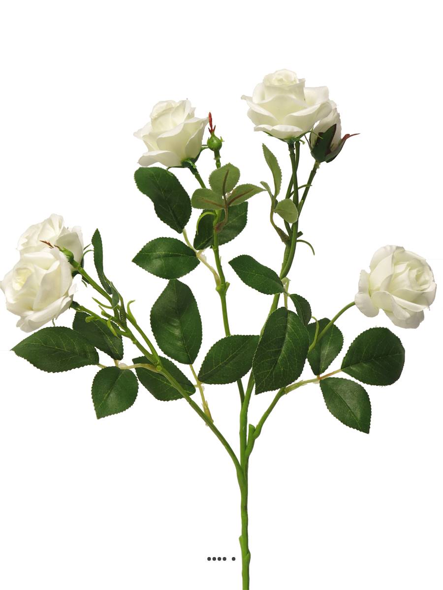Branche de Rosier artificielle, 4 ramures, ARTIFICIELLES