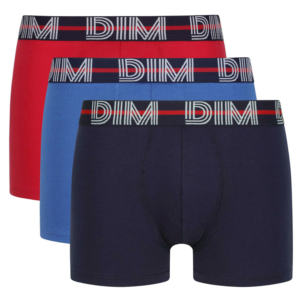 Pack of 4 powerful cotton hipsters red+midnight blue+cobalt blue