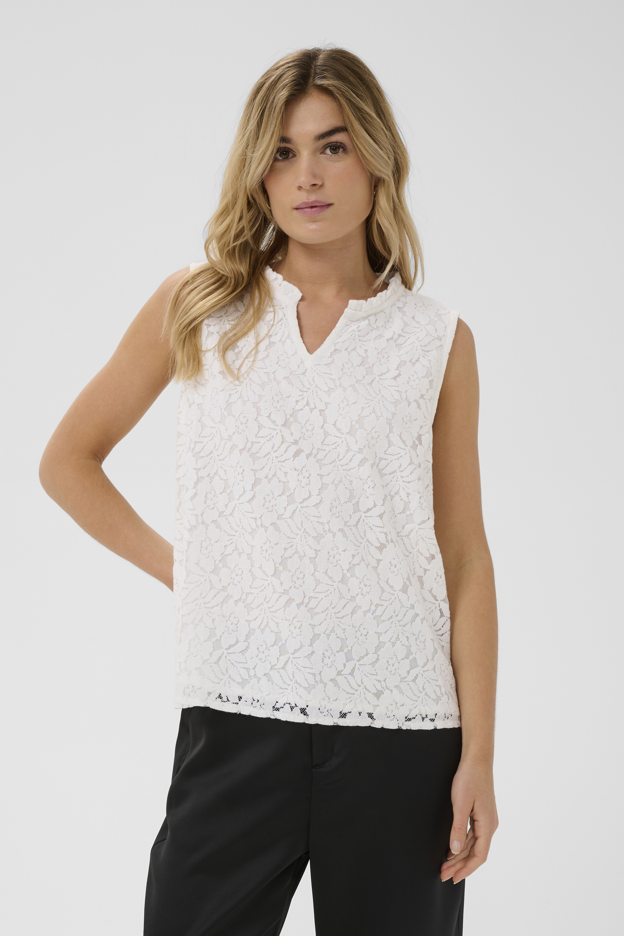 Blouse sans manches, CREAM