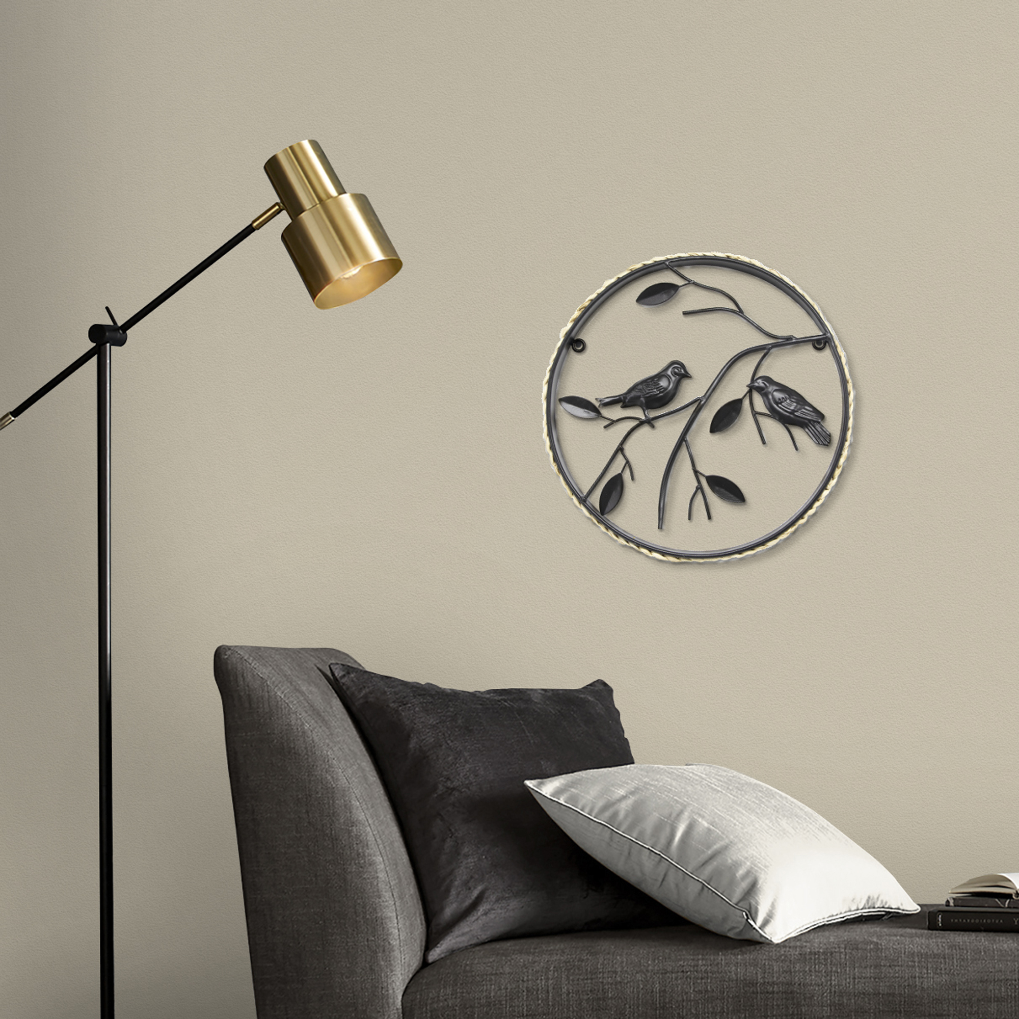 Objet Filaire Métal Oiseaux sur branche, ART FOR THE HOME