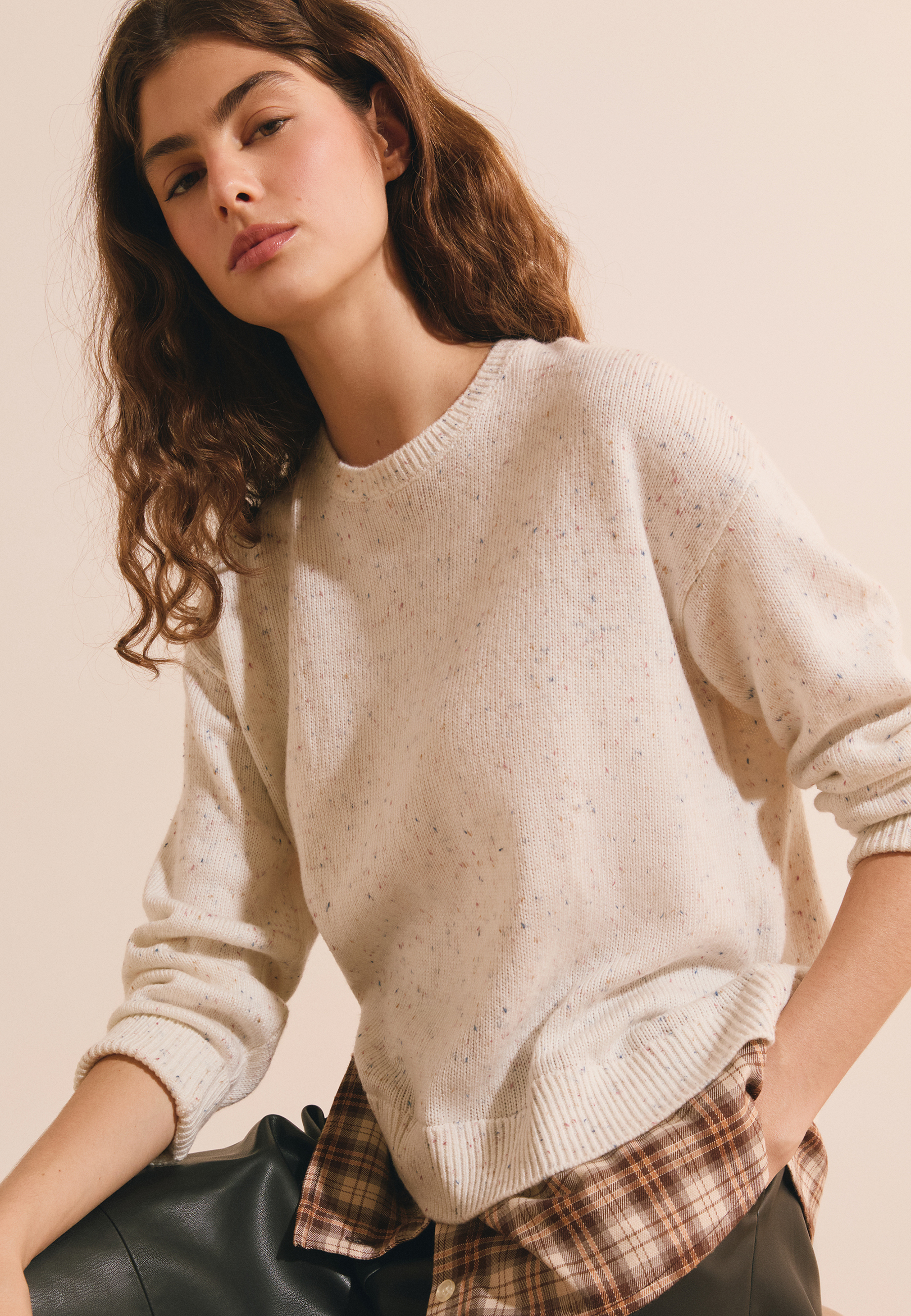 Pull chemise avec laine SUSON, ETAM
