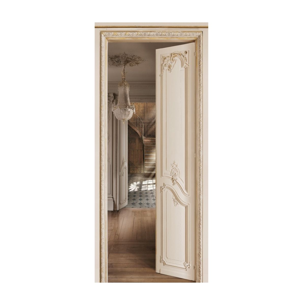 papier peint perspective haussmann escalier