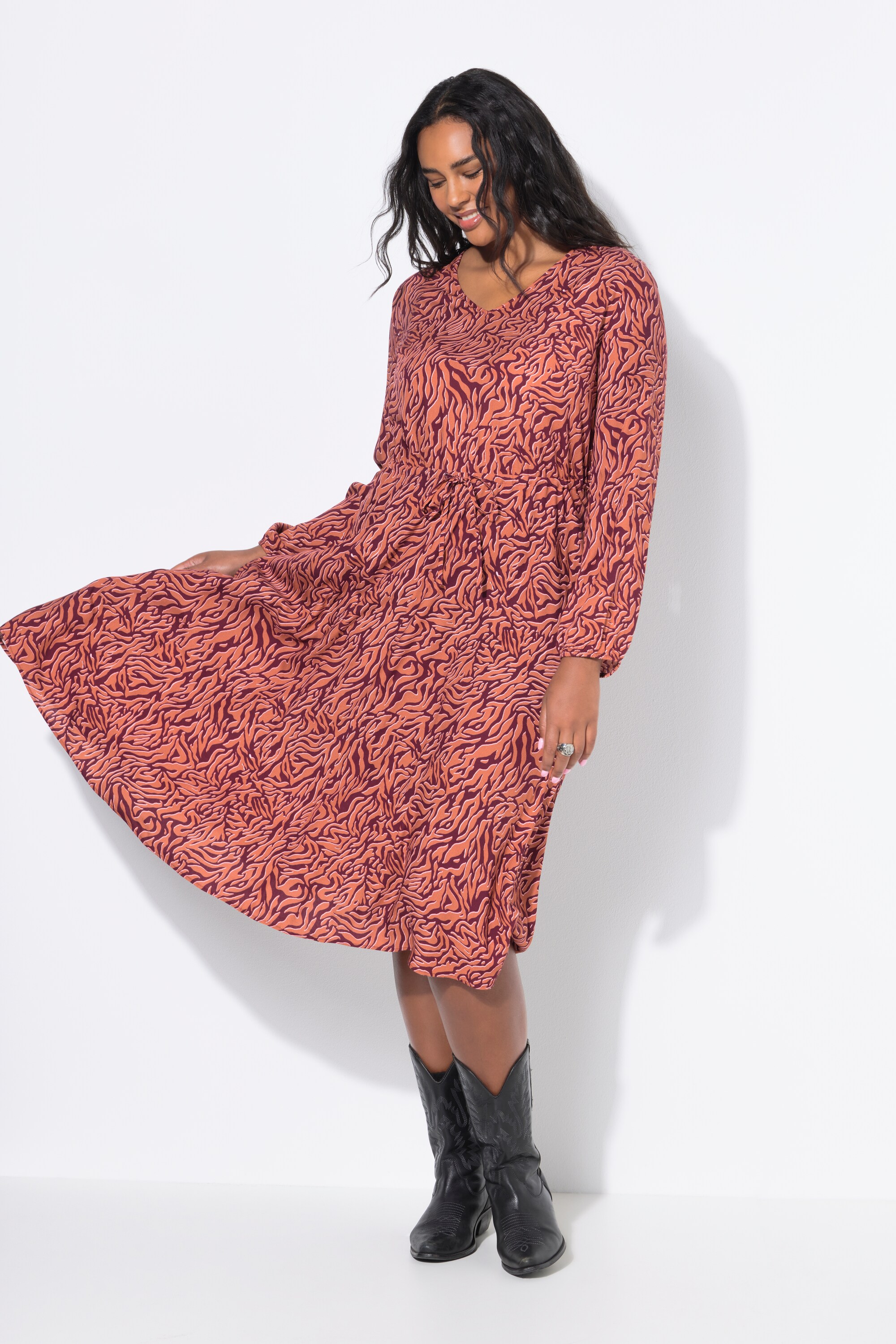 Robe maxi coupe trapèze à imprimé zébré, STUDIO UNTOLD