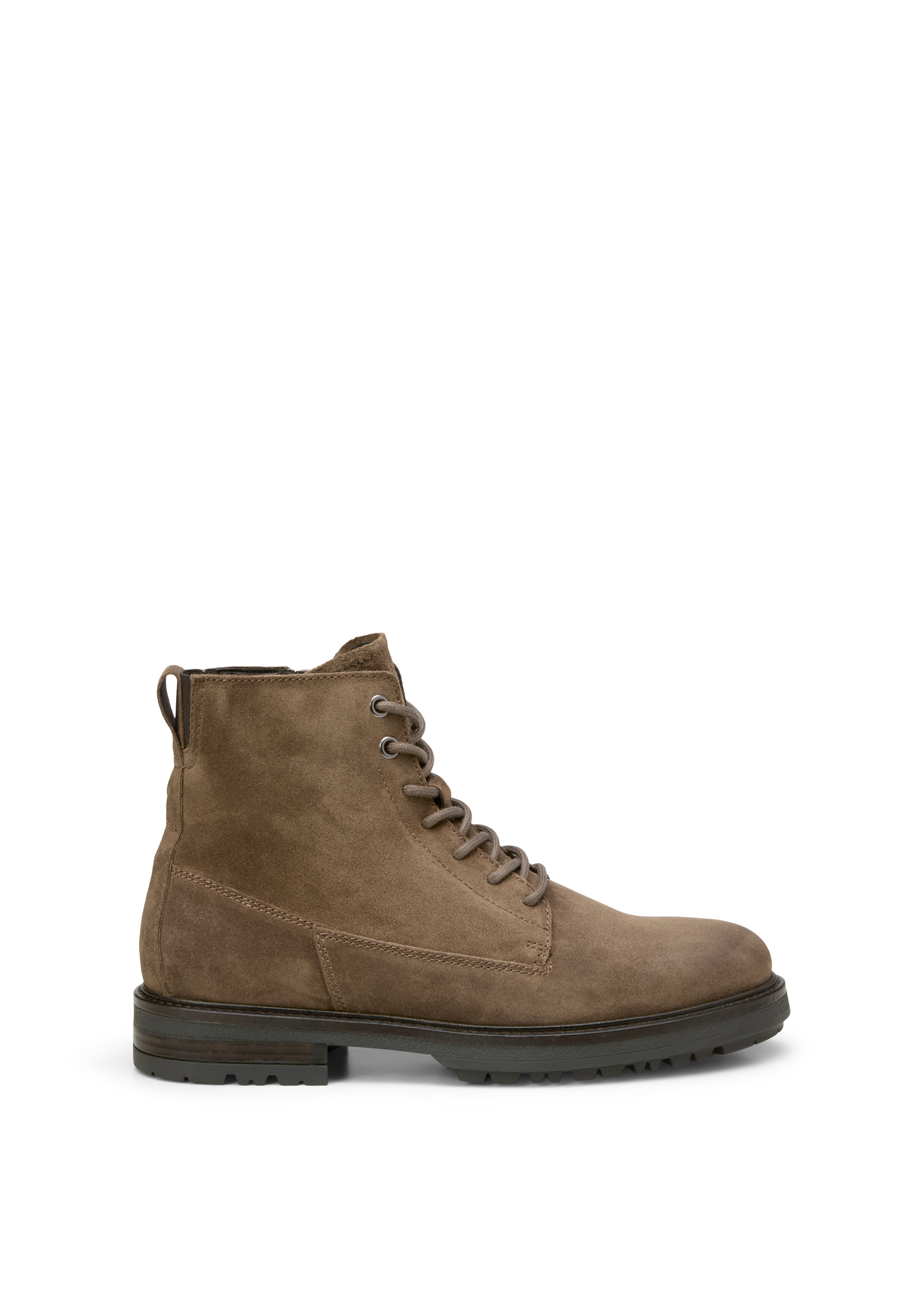 Bottes à lacets en cuir de vachette velours doux, MARC O'POLO